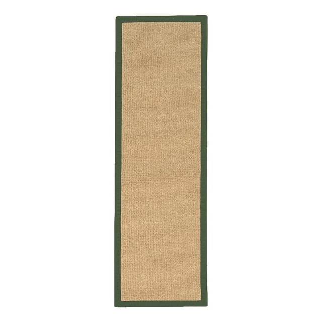 Linon Athena Tapis en Laine Tufté à la Machine 2 Pieds6"x12 Pieds en Sisal et Vert