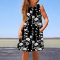 thumbnail image 4 of RXIRUCGD 2025 Vêtements d'Été pour Enfants Robe Sans Manches à Col Rond avec Poches pour Enfants Moyens et Grands, 4 of 7