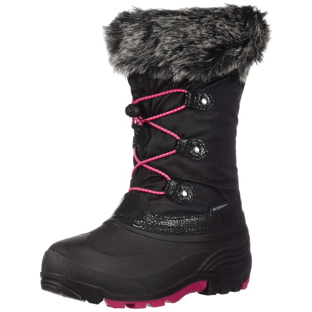 Kamik Kids' Powdery2 Insulated Waterproof Winter Boots(Black Rose,8K)