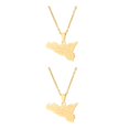 thumbnail image 1 of kurtrusly Unique Map Of Sicilia Necklace Crafted With Stainless Steel For Modern Look gold 2Set, 1 of 6