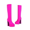 thumbnail image 2 of LSLJS Bottes pour Femmes Automne/hiver à Semelle Épaisse, Talon Pointu, Grande Tige en Suède, Tige Moyenne, Bottes Mi-Mollet à Talons Hauts pour Femmes, 2 of 7