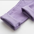 thumbnail image 3 of GDREDA Girls' Basic Solid Full Length Cotton Soft Leggings (Purple,7-8 Years), 3 of 4