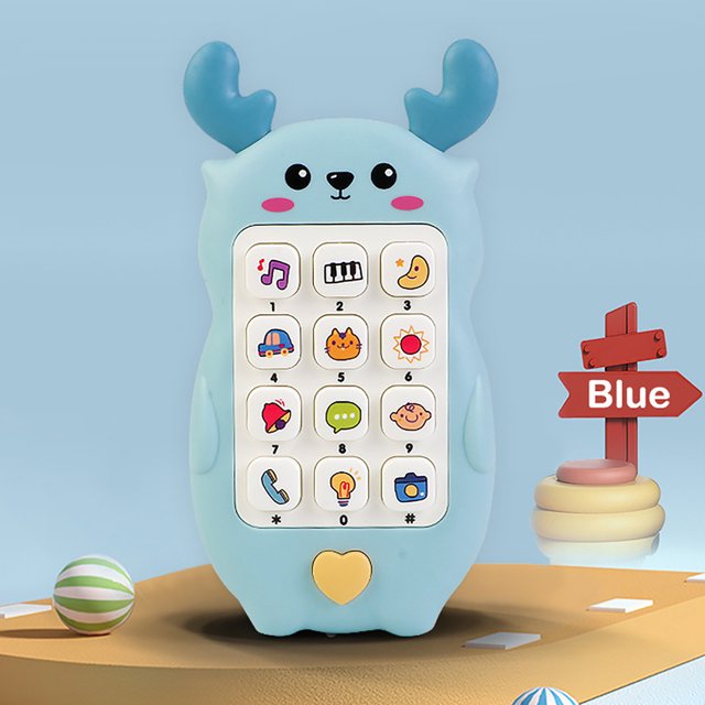 Baby Phone Toy Interactive Electronic Music Lights Chewable Early Educational Baby Smartphone Toy