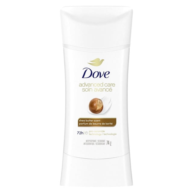 Dove Advanced Care Antiperspirant Deodorant Stick Shea Butter Scent, 74 g