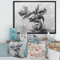 thumbnail image 3 of Designart Monochrome Still Life Of Flowers In A Vase FLOAT FRAME WALL ART, 3 of 4