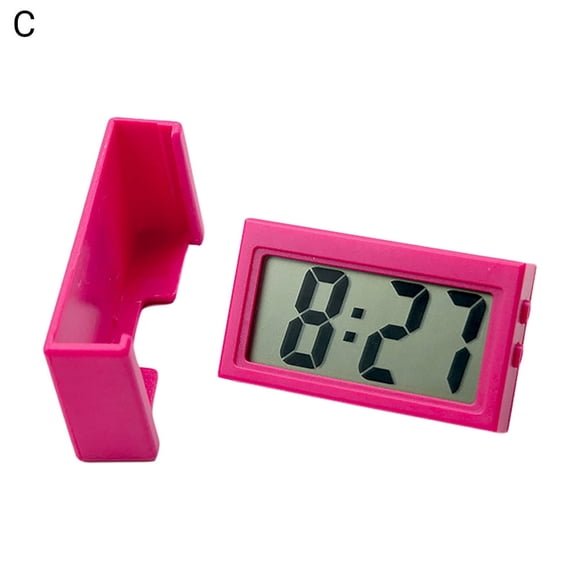 MesaSe Horloge Électronique Autocollante Mini Écran LCD Grand Écran Table Tableau de Bord Bureau Horloge Numérique pour la Maison