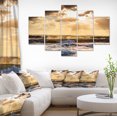 thumbnail image 1 of Sunrise and Roaring Blue Sea Waves - Beach Photo Canvas Print, 1 of 3