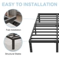 thumbnail image 3 of Twin Bed Frame, GELBIY Twin Size Metal Platform Bed Frame with 14" Under Bed Storage Space, Black, No Box Spring Needed, 3 of 6