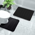 thumbnail image 4 of Xihbxyly Bathroom Rugs Sets 2 Piece, Bathroom Rug Set, Bathroom Rug Sets, Memory Foam Bath Mat, Bathroom Mat Quick Dry, Rugs for Bathroom Floor, Non-slip, Thick, Small Bathroom Rug, Dark, 4 of 7