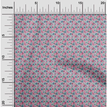 oneOone Silk Tabby Sky Blue Fabric Florals Sewing Craft Projects Fabric Prints By Yard 42 Inch Wide-OVQ