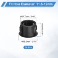 thumbnail image 2 of Uxcell 38pack 12mm(15/32")" Nylon Hole Plugs, Flush Type Panel Round Snap In Fastener Knockout Plugs, Black, 2 of 6