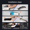 thumbnail image 5 of M.2 NGFF NVME 2280 SSD Heatsink Solid State Disk Drive Radiator Cooler with Silicone Thermal Pad for PS5 Desktop PC, 5 of 5
