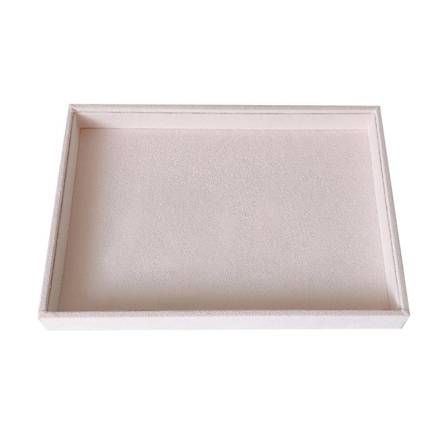 Plateau de Rangement en Velours pour Bijoux, Boîte pour Tiroir de Commode, Collier d'Oreilles, Économiseur d'Espace Style 01