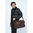 thumbnail image 2 of Men's Leather Jacket with Genuine Fur Collar, 2 of 8
