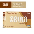 thumbnail image 1 of Zevia Creamy Root Beer, pack cans6X355ML, 1 of 7