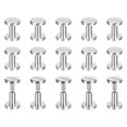 thumbnail image 1 of 30Pack Brass Chicago Screws, 8x10mm Post Nail Stud Rivets, Silver, 1 of 6