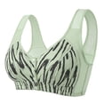 thumbnail image 1 of ManxiVoo Soutien-Gorge Sans Armatures à Fermeture avant pour Poitrine Généreuse Grande Taille Bonnet Soutien Ajustement Confortable Style Camisole Sans Coutures Design Imprimé Taille P Vert Pâle, 1 of 6