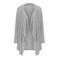 thumbnail image 4 of Yuyuzo Cardigan for Women Long Sleeve Open Front Ribbed Hem Solid Color Cardigan Casual Fall Coats, 4 of 6