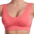 thumbnail image 3 of Women's Seamless Sports Bra Convertible Bra Feature V-Neck Molded Bra Style W-1248 Red-a 4XL, 3 of 3