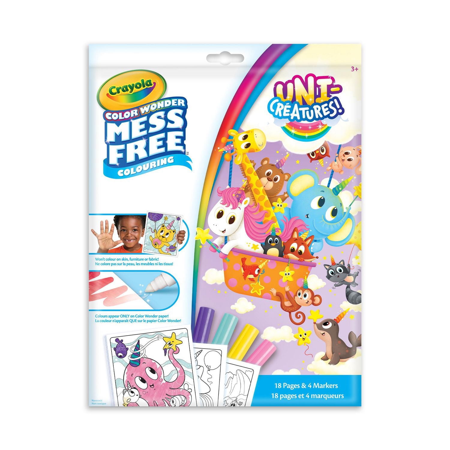 Crayola Color Wonder Mess-Free Colouring Pages & Mini Markers, Uni-Creatures