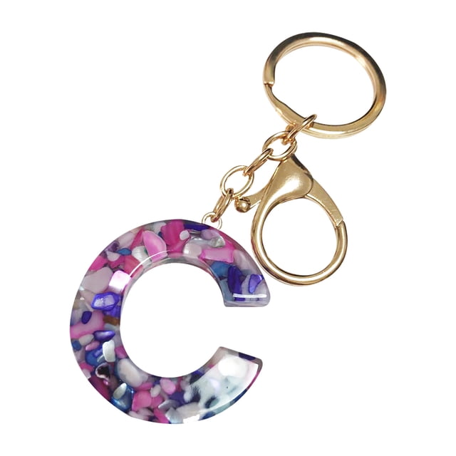 Fridja Mother's Day Custom Creative Keyring Clasp 26 English Letter Pendant Keyring