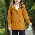 thumbnail image 4 of Imperméable pour Enfants Filles Léger à Fermeture Éclair Complète, Veste de Pluie à Boutons, Coupe-Vent Imperméable Style Preppy pour la Randonnée, 4 of 8
