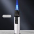 thumbnail image 1 of HLONK Windproof Blue Flame Butane Torch Lighter with Adjustable Flame Settings  Refillable Alloy Body  Ceramic Heat Insulation & Fire Lock  1300°C Max Temperature  Compact 96x23x17mm Des, 1 of 2