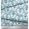 thumbnail image 3 of Soimoi Poly Georgette Fabric Floral,Fish & Deer Artistic Print Sewing Fabric Yard 52 Inch Wide, 3 of 3