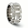 thumbnail image 4 of Edward Mirell Titanium Faceted Edge Brushed & Polished 12mm Ring Size 9, 4 of 4