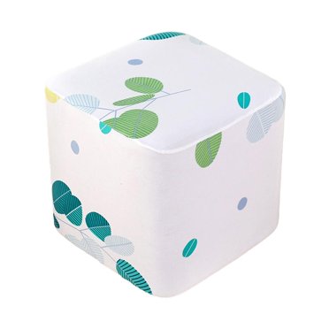 Rongfmy Stretch Ottoman Cover Folding Storage Stool Furniture Footstool Protector Covers E