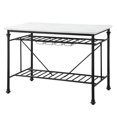 thumbnail image 1 of ACME Mera Artificial Stone Top Kitchen Island in White and Gray, 1 of 7