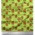 thumbnail image 1 of Soimoi Green polyester Crepe Fabric House Architectural Fabric Prints By Yard 42 Inch Wide, 1 of 3