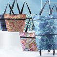 thumbnail image 3 of mmirethe Sac de Magasinage avec Roues Magasinage Sans Effort Fabriqué Simple Tissu Sac de Magasinage Multifonction Sacs de Magasinage Pliants Noble Orchidée 1 Ensemble, 3 of 6