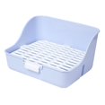 thumbnail image 2 of GROWTH TANK Rabbit Litter Box Detachable Cleaning Potty Trainer Corner Pet Toilet for Guinea Blue, 2 of 9