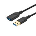 thumbnail image 1 of USB 3.0 Extension Cable 15FT, ROFAY USB A Male to Female Cord Extender Durable Braided High Data Transfer Compatible with Printer, USB Keyboard, Flash/Hard Drive, Black, 1 of 6