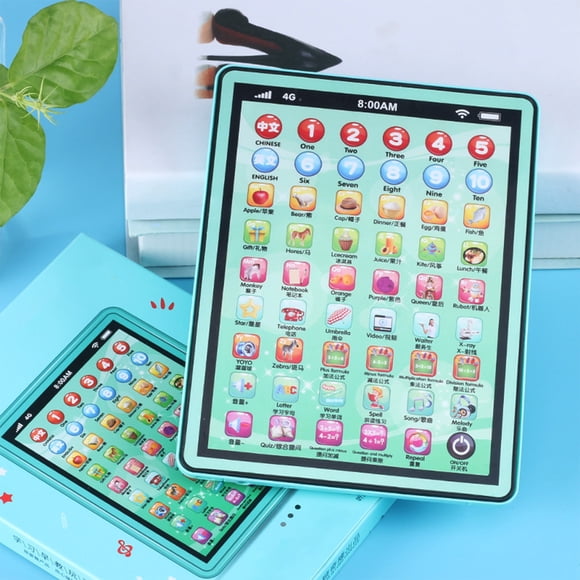 Pretend Play Toys for Toddlers,Educational Toys,Kids Tablet Boys Learning Pad with LED Teach Alphabet Numbers Math Early Development Interactive Electronic Toy Christmas Gifts Baby Toys for Boys