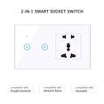 thumbnail image 3 of 95- Smart Wall Outlet with 2 Gang Touch Switch Smart Life APP Remote Control, Voice Control, Touch Control Compatible with Assistant Smart Switch Outlet Universal, 3 of 6