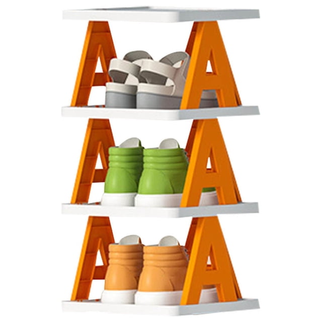 Everyday Low Price! Multi-Layer Letter Shoe Rack, Small Folding Shoe Cabinet for Home, Doorstep, Balcony, Economical Shoe Storage for Dormitories, Apartments, and Entryways