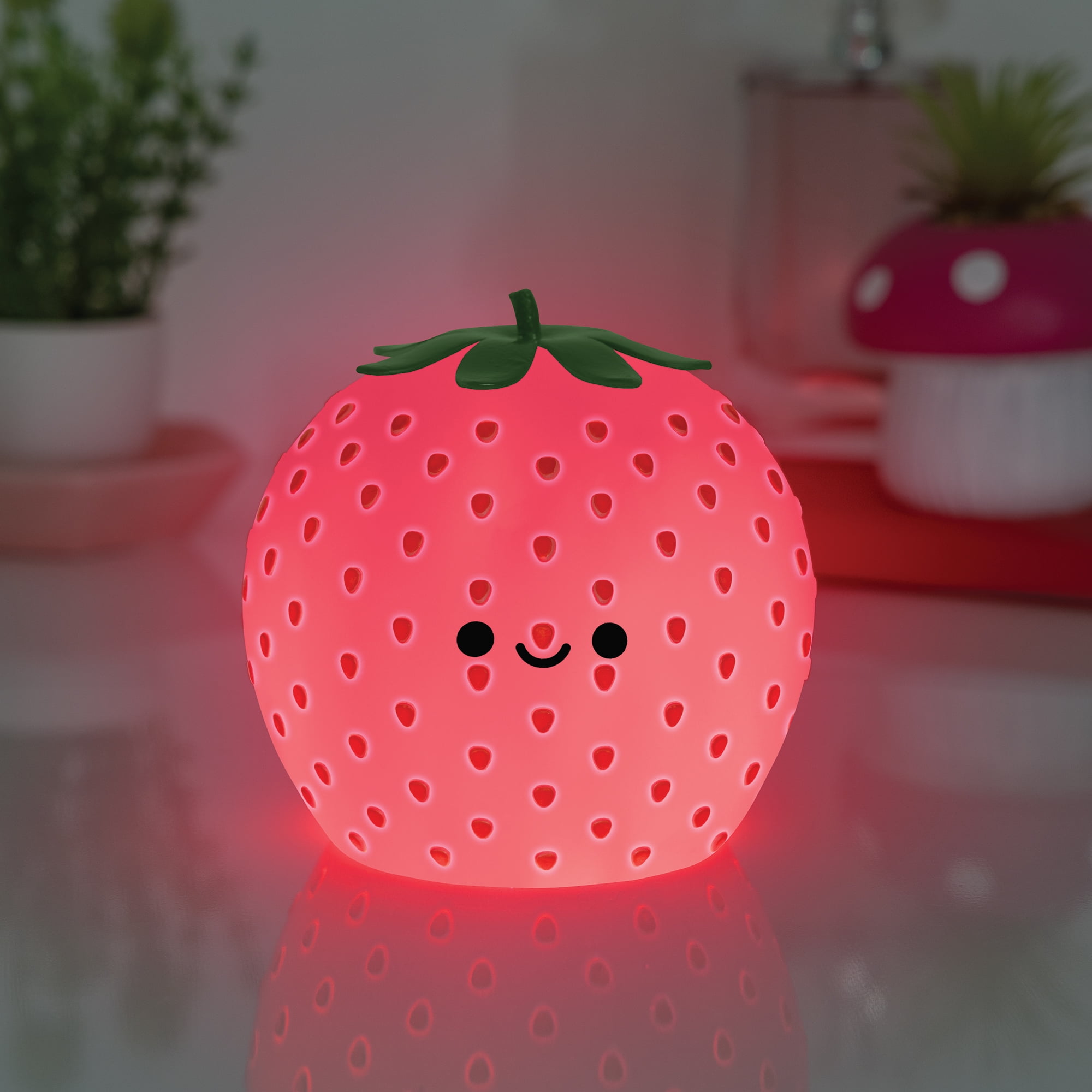 Merkury Innovations Sassy Strawberry LED Night Light, Cool White