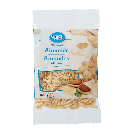 Amandes effilées de Great Value 100g