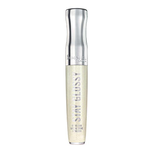 Rimmel Brillant à lèvres Stay Glossy, non collant, dure jusqu'à 6h, épousant les lèvres, avec la technologie Shine Extent, 100% sans cruauté