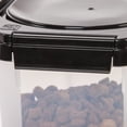 thumbnail image 3 of IRIS USA, 6 lb Airtight Pet Cat or Dog Food Container, Black and Clear, 3 of 3