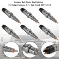thumbnail image 3 of 6 Pcs Injecteur de Carburant Diesel à Rail Commun Compatible avec Dodge Cummins Camion Ram 6,7 L 2007-2012, 3 of 12