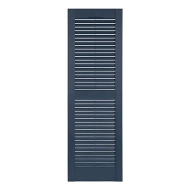 Volets Perfect IL501547004 Volet Décoratif Extérieur à Persiennes Premier, Bleu Bedford - 15 x 47 Po