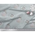 thumbnail image 2 of Soimoi Green polyester Crepe Fabric Farmhouse Vintage Decor Fabric Printed Yard 52 Inch Wide, 2 of 3