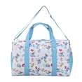 thumbnail image 1 of Disney Stitch Tropical Pattern White Duffel Bag with Blue Straps, 1 of 12