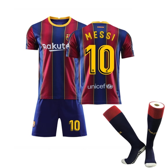 Soccer Kit Soccer Jersey Training T-Shirt Set 21/22 - Messi Barcelona (No. 10)