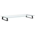 thumbnail image 4 of vidaXL Monitor Stand Black 80x35x8 cm Tempered Glass and Metal, 4 of 5