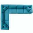 thumbnail image 3 of Modway Commix 6 Piece Down Filled Overstuffed Sectional Sofa Set in Teal, 3 of 10