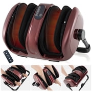 Costway Foot & Calf Massager Vibration Compression Electric Leg Massager Machine with Heat Red